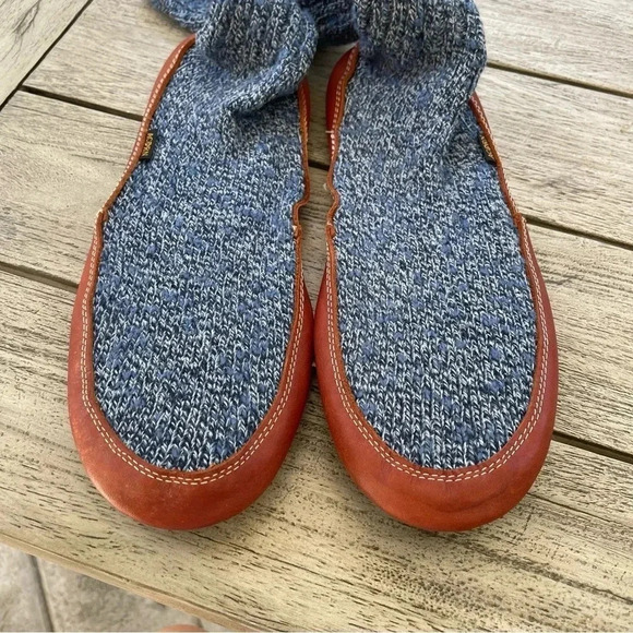 Acorn Mens Rag Wool Leather sock Slippers Mens Size 12 - 13 - Picture 4 of 6